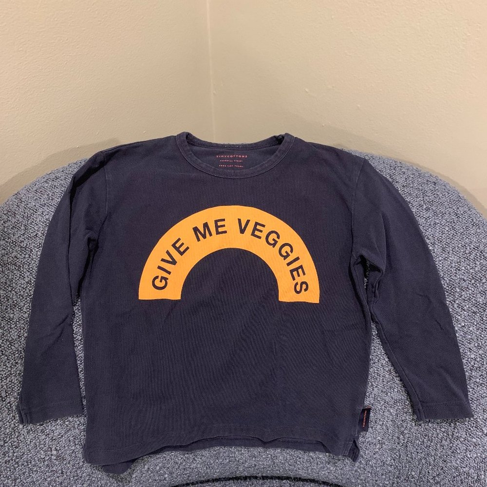 TINYCOTTONS 'Give Me Veggies' print long sleeve shirt - 4y